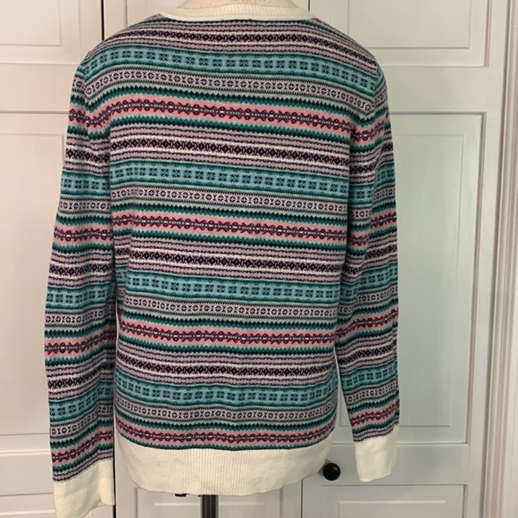 Talbots wool blend patterned size medium sweater - Picture 3 of 5